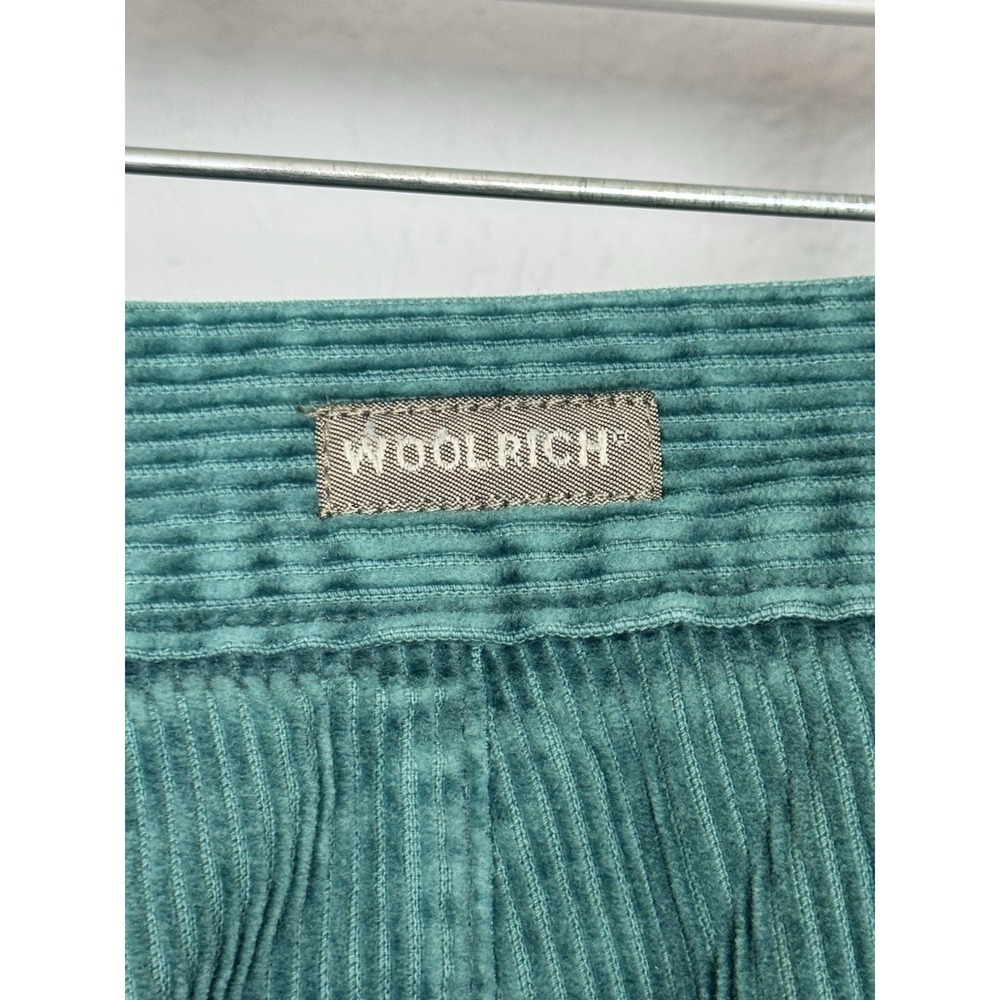 Woolrich Corduroy Pants Womens 6 Green LT Mallard Baggy Fit Zip Fly Y2K - Picture 5 of 12